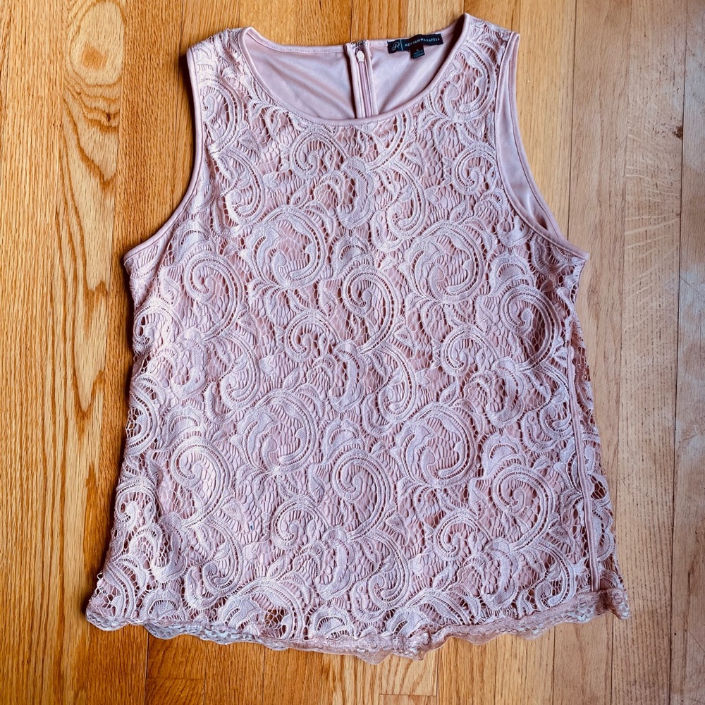 Adrianna Papell Lace Tank Top